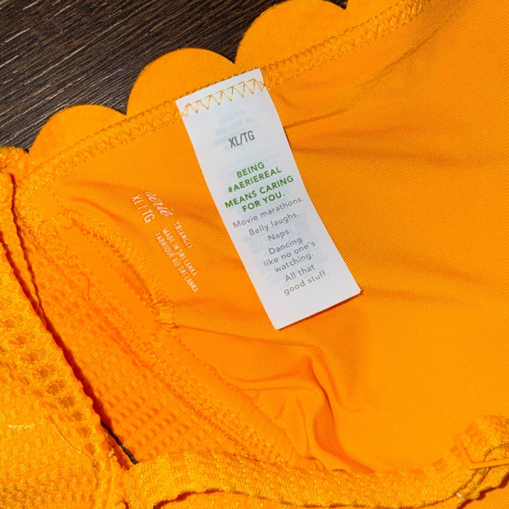 Aerie Orange Scalloped Bikini Set - Picture 5 of 5